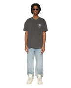 Mens Lock Up Biggie Ss Tee Faded Black Oversized Tees - Black