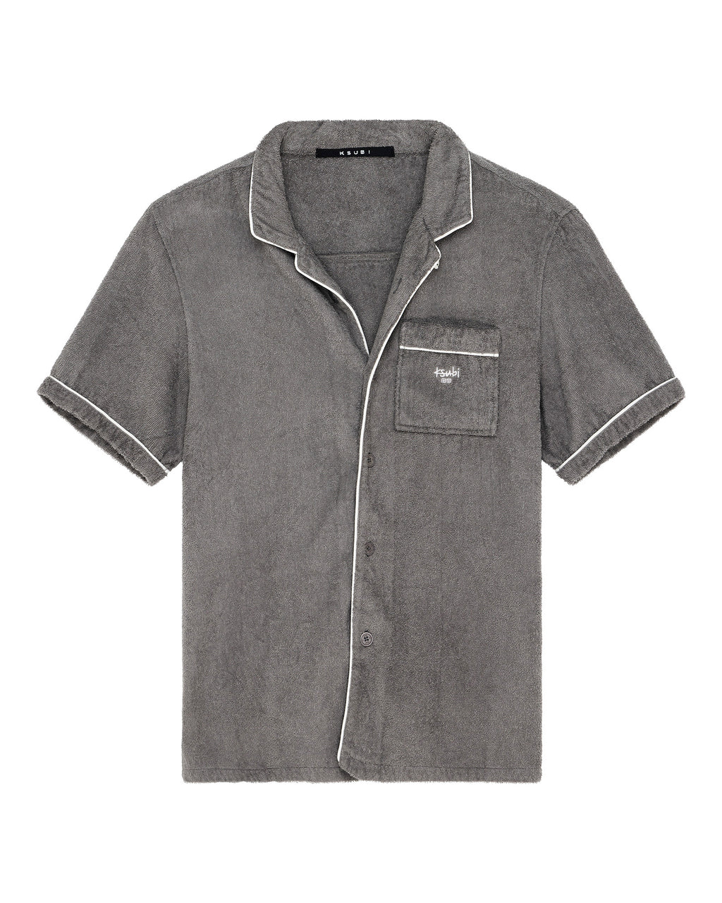 MENS LOUNGE SS RESORT SHIRT CHARCOAL SHIRTS
