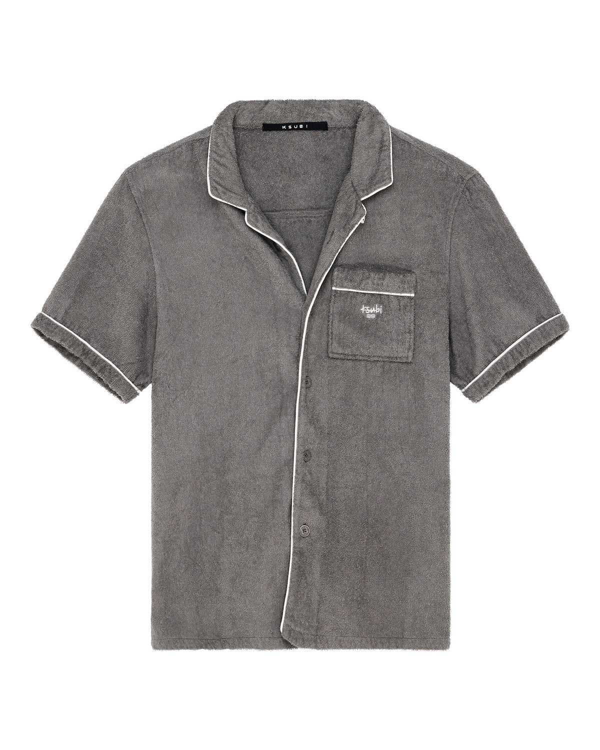 MENS LOUNGE SS RESORT SHIRT CHARCOAL SHIRTS