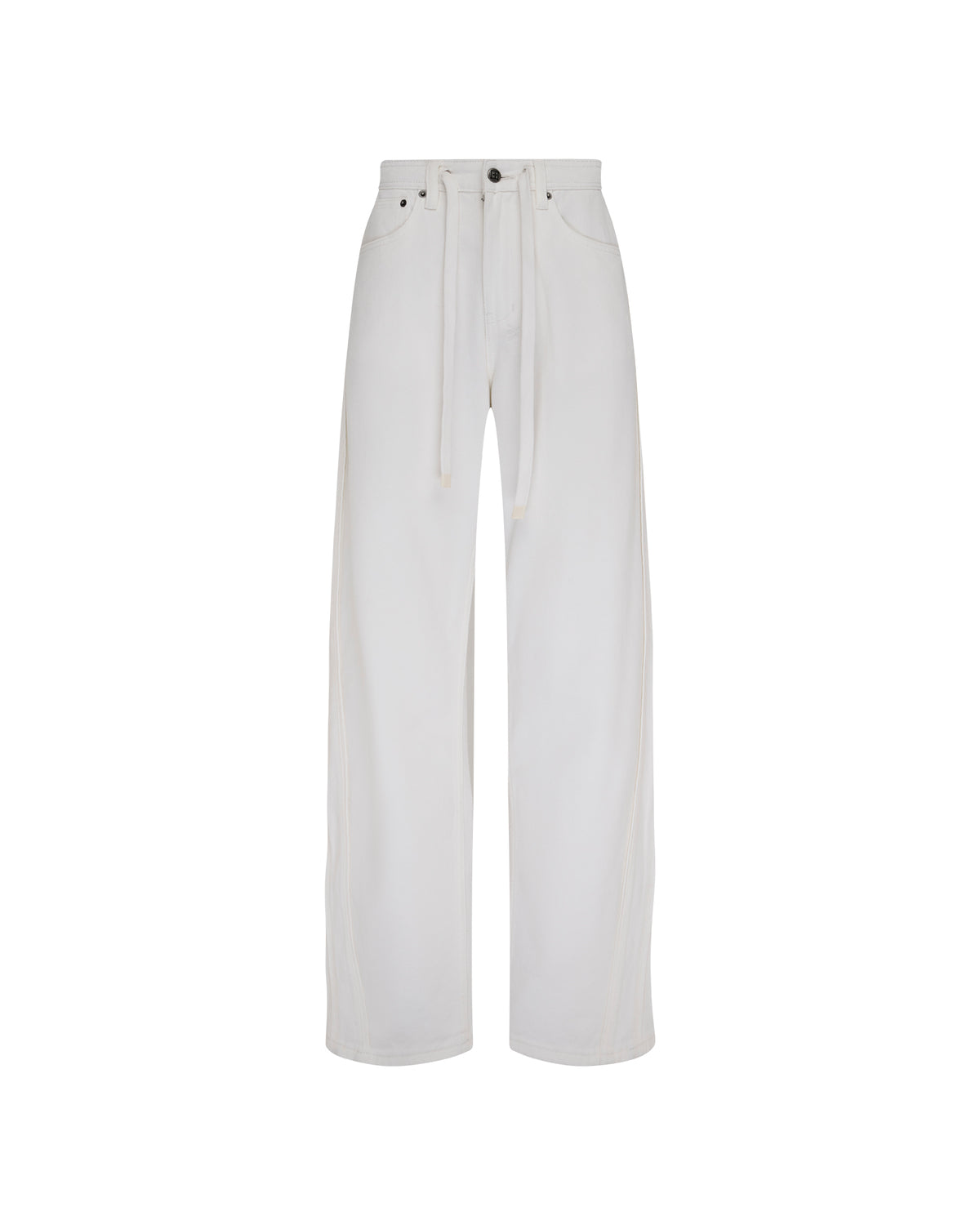 Womens Low Rider Trak Blanc Slim Denim Jeans - White