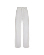 Womens Low Rider Trak Blanc Slim Denim Jeans - White