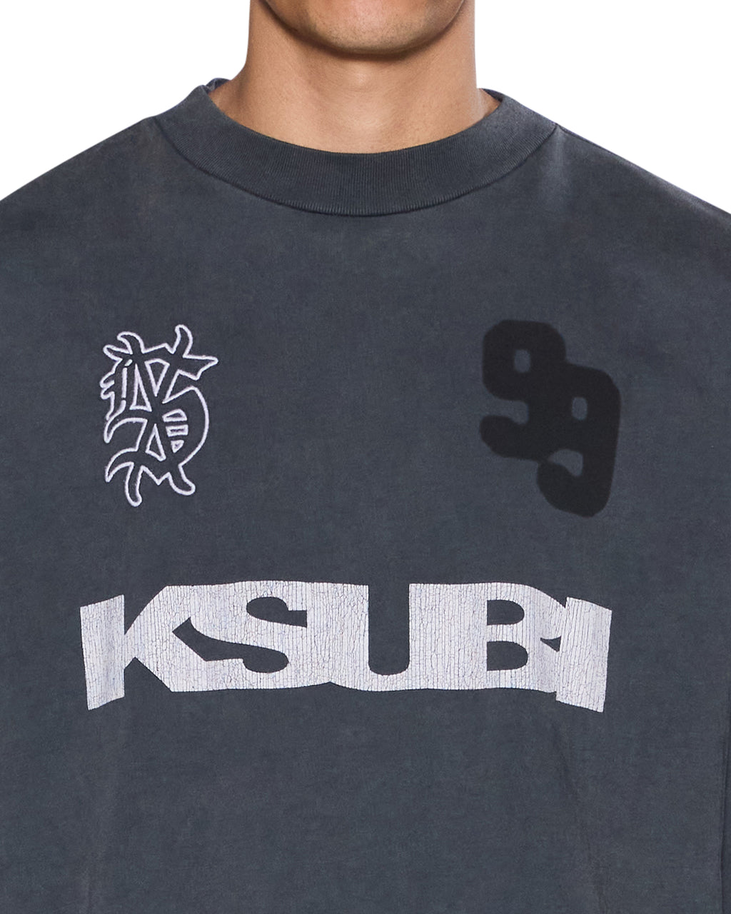 MENS RUGGED EKCESS LS TEE BLASTED BLACK TEES