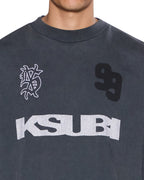 MENS RUGGED EKCESS LS TEE BLASTED BLACK TEES