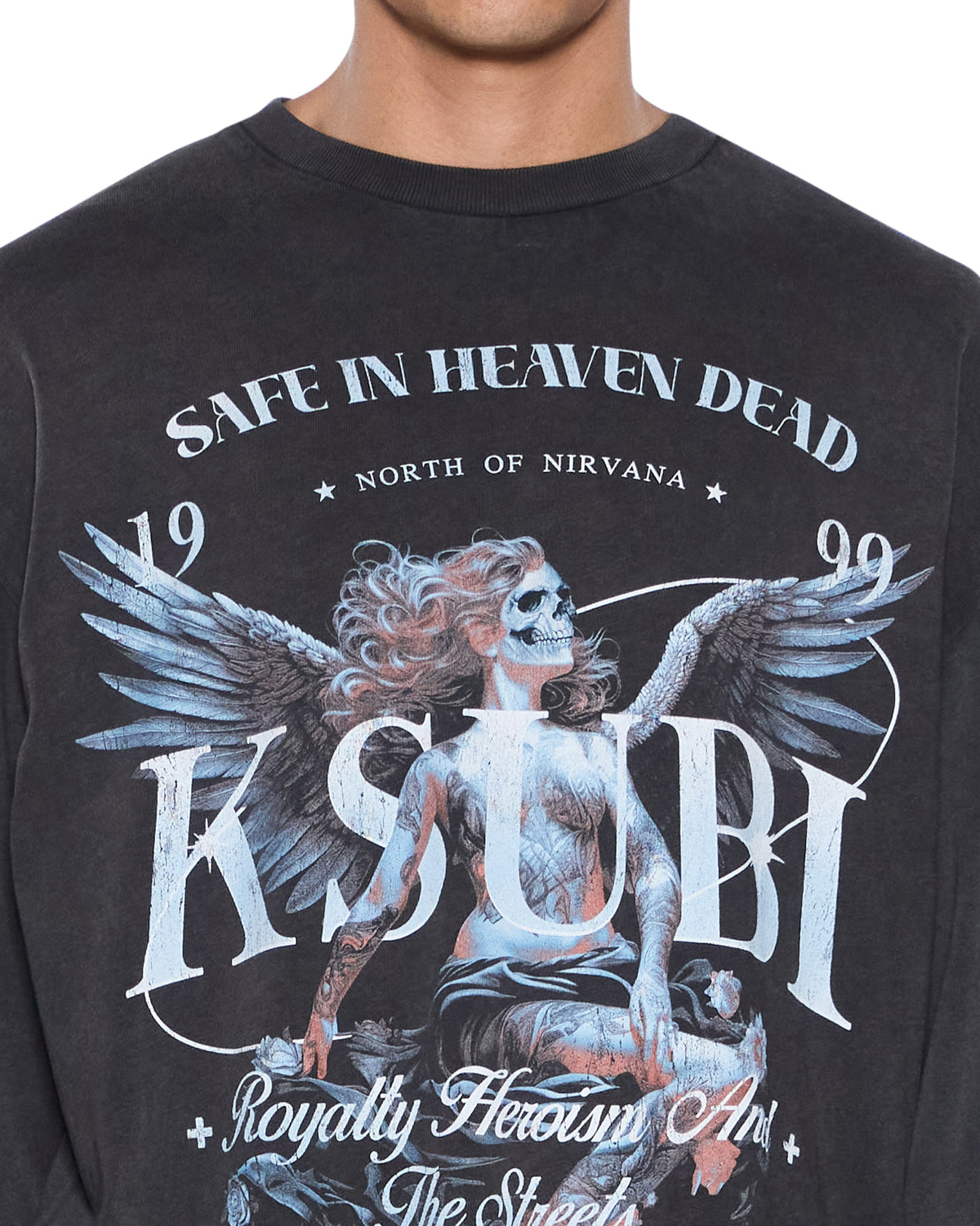 MENS SPIRIT EKCESS LS TEE ACID BLACK TEES