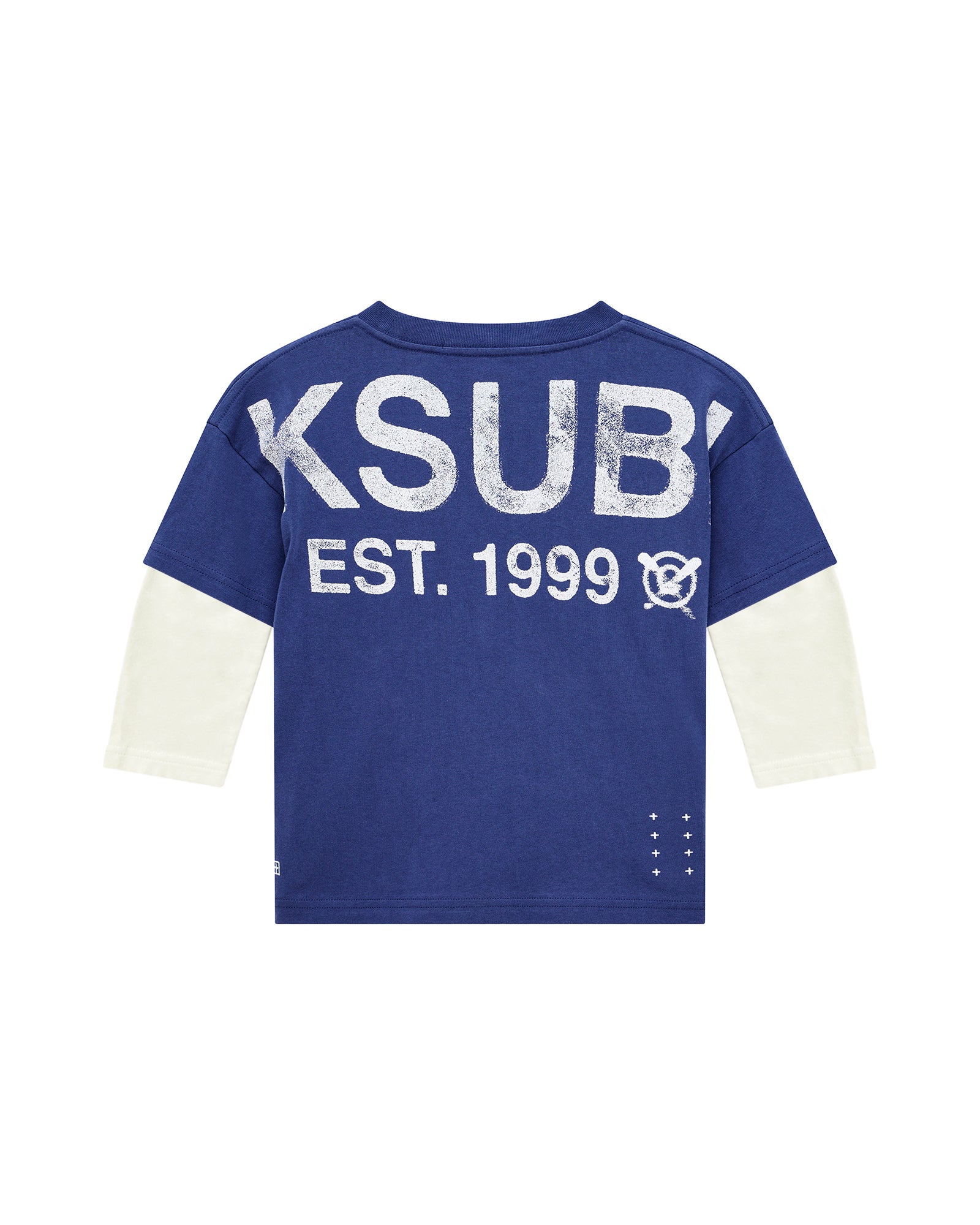 Kids Lil Layered Ls Tee Navy White Tees | Ksubi ++