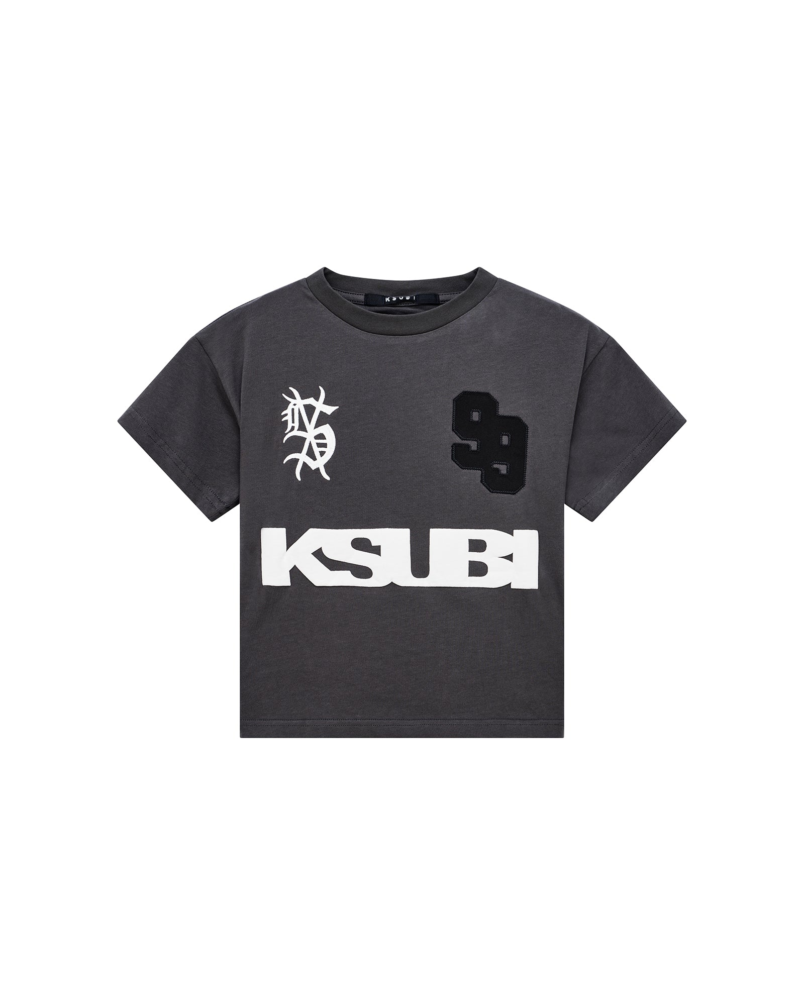 Kids Lil Rugged Biggie Ss Tee Blasted Black Tees | Ksubi ++