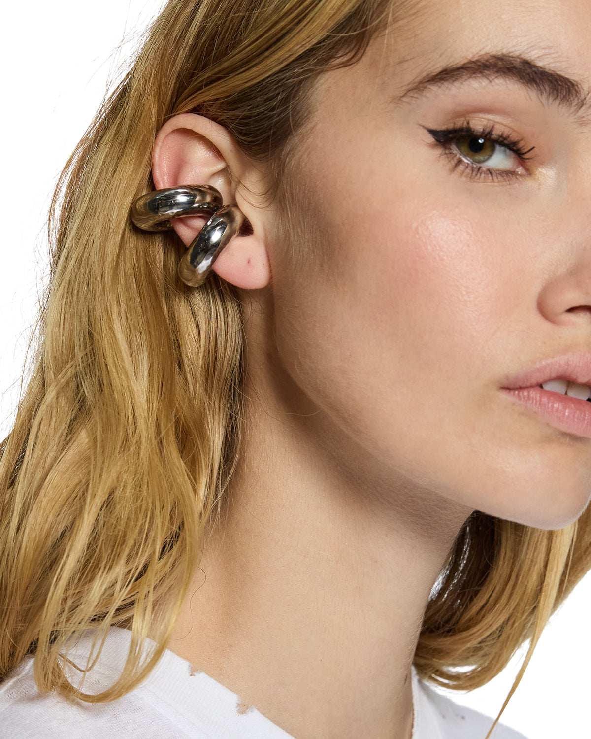 SILVER RIPPLE EAR CUFF JEWELLERY