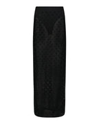 Womens Maxi Skirt Diamante Straight Skirts - Black
