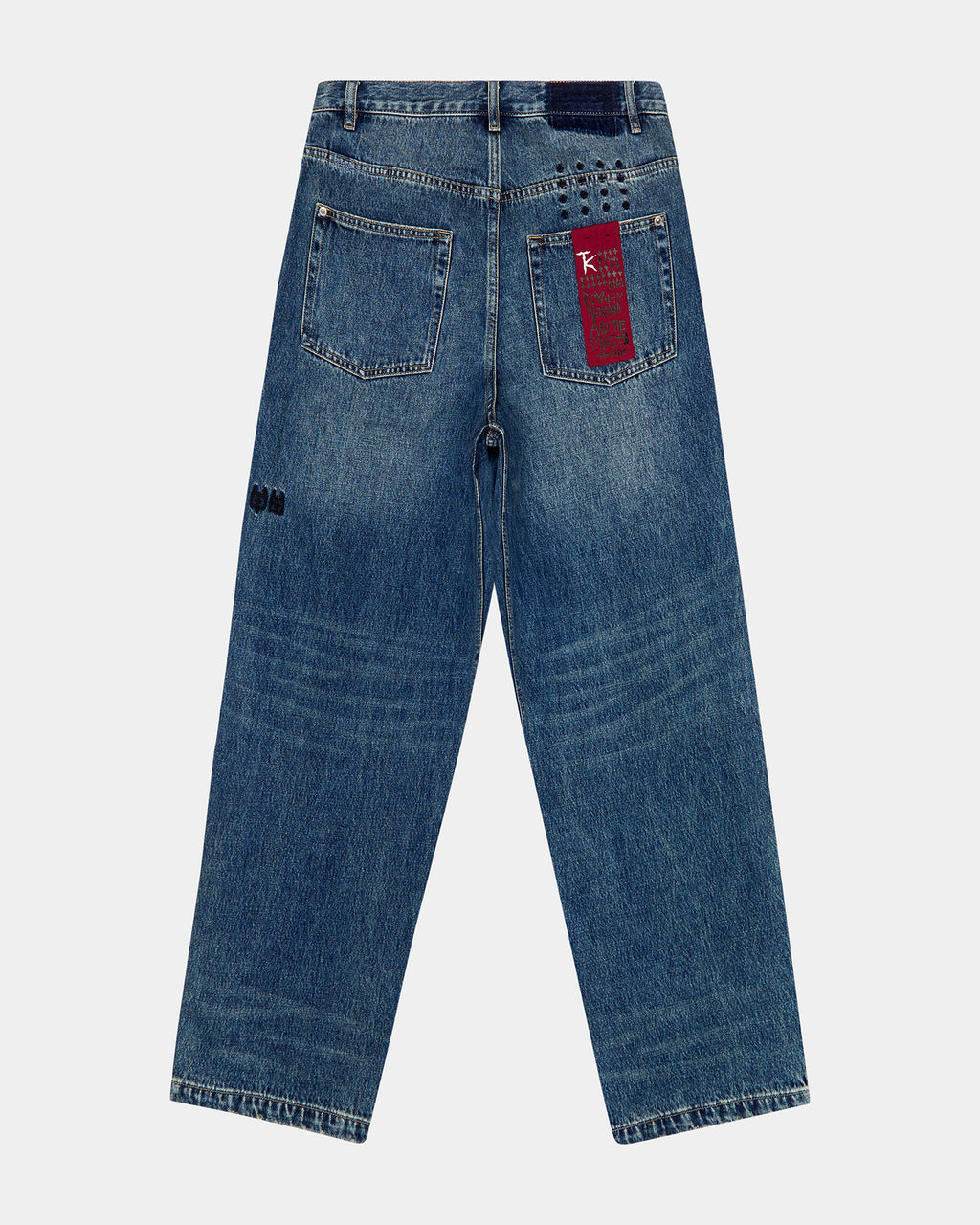 Mens Maxx Zip Trip Baggy Denim Jeans - Denim