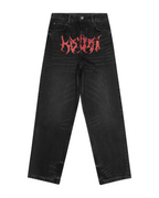 Mens Maxx Sabbath Black Baggy Denim Jeans - Black