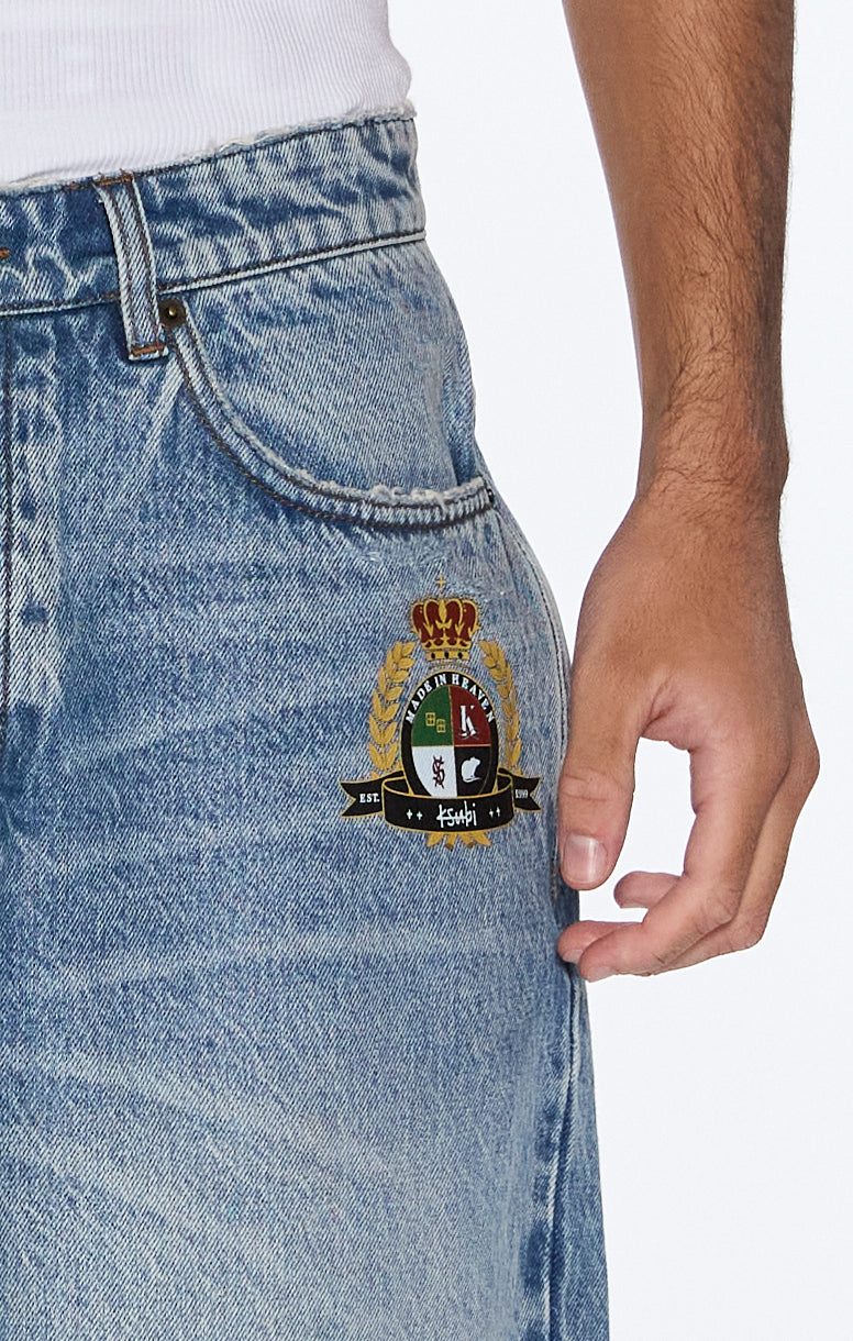 MAXX SHORT 70&#39;S BLUE TRASHED