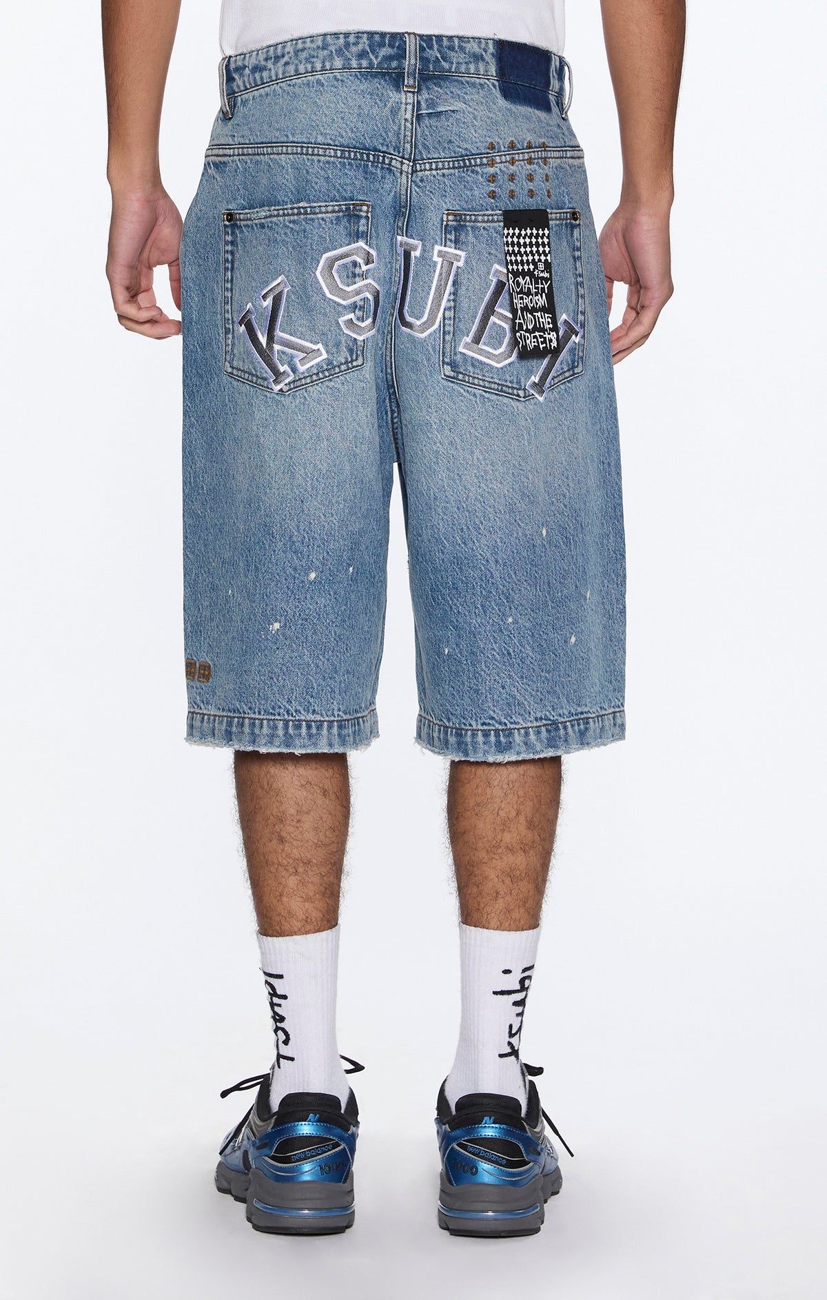 MAXX SHORT 70&#39;S BLUE TRASHED