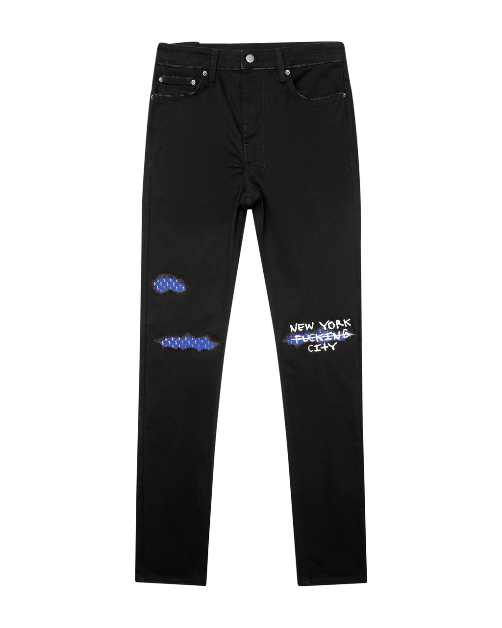 MENS CHITCH NYC LAID BLACK DENIM JEANS
