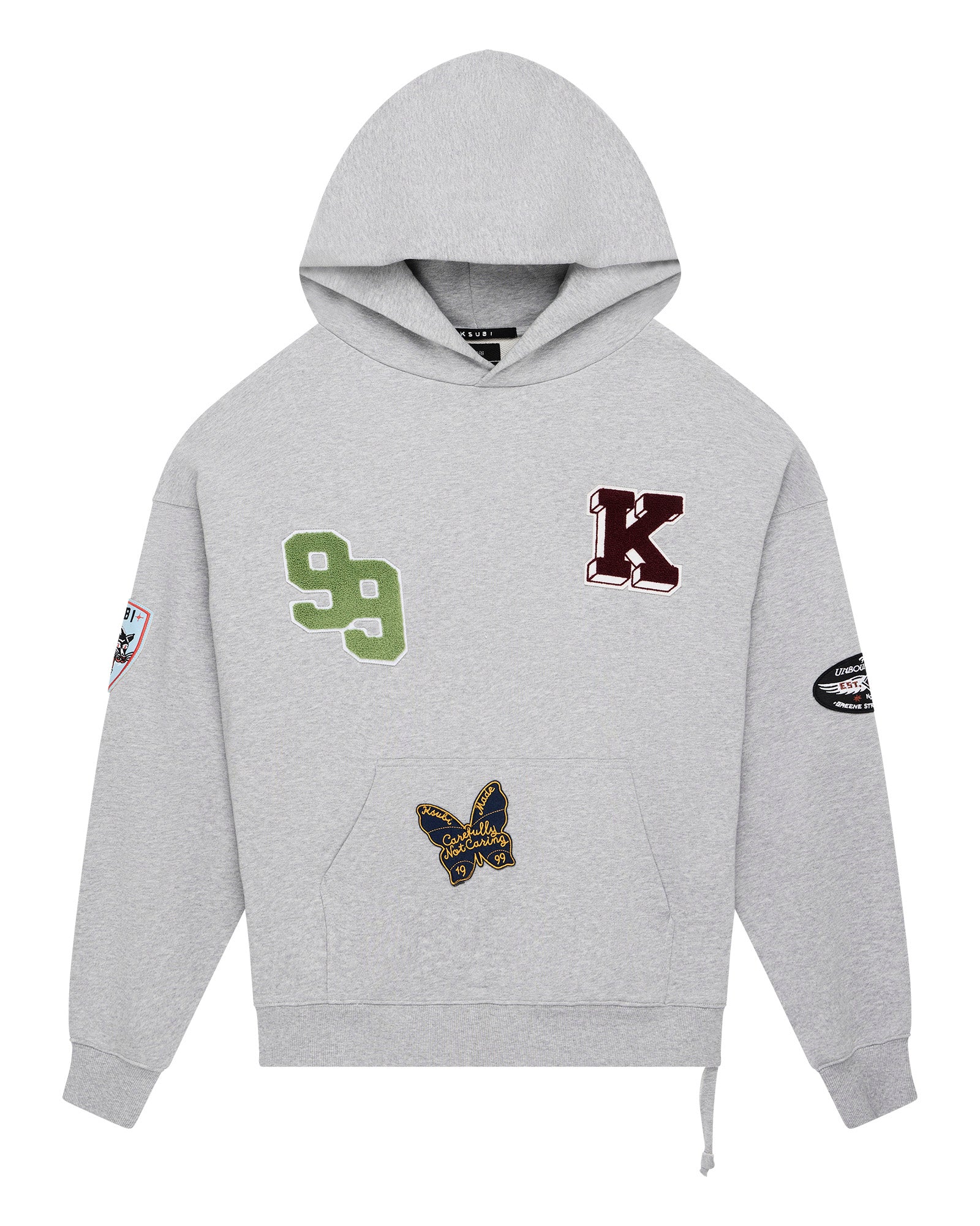 A♡ MoussyBape Buy STATE EKCESS HOODIE CHARCOAL FADE | Ksubi ++