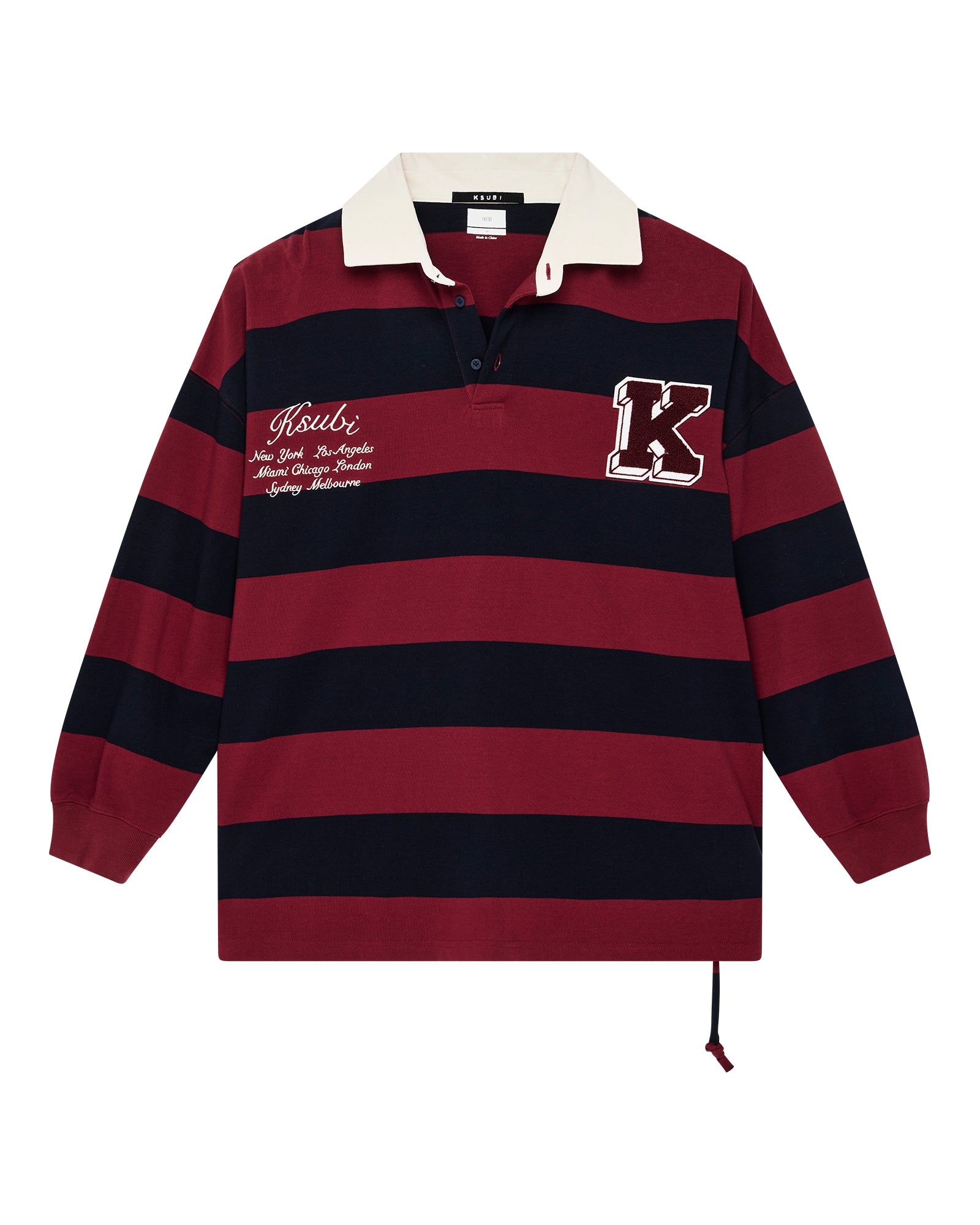 MENS  RUGGED RUGBY JERSEY FIRE FADE BOXY FASHION TOPS