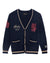 MENS  PLAYOFF CARDIGAN NAVY BOXY KNITWEAR