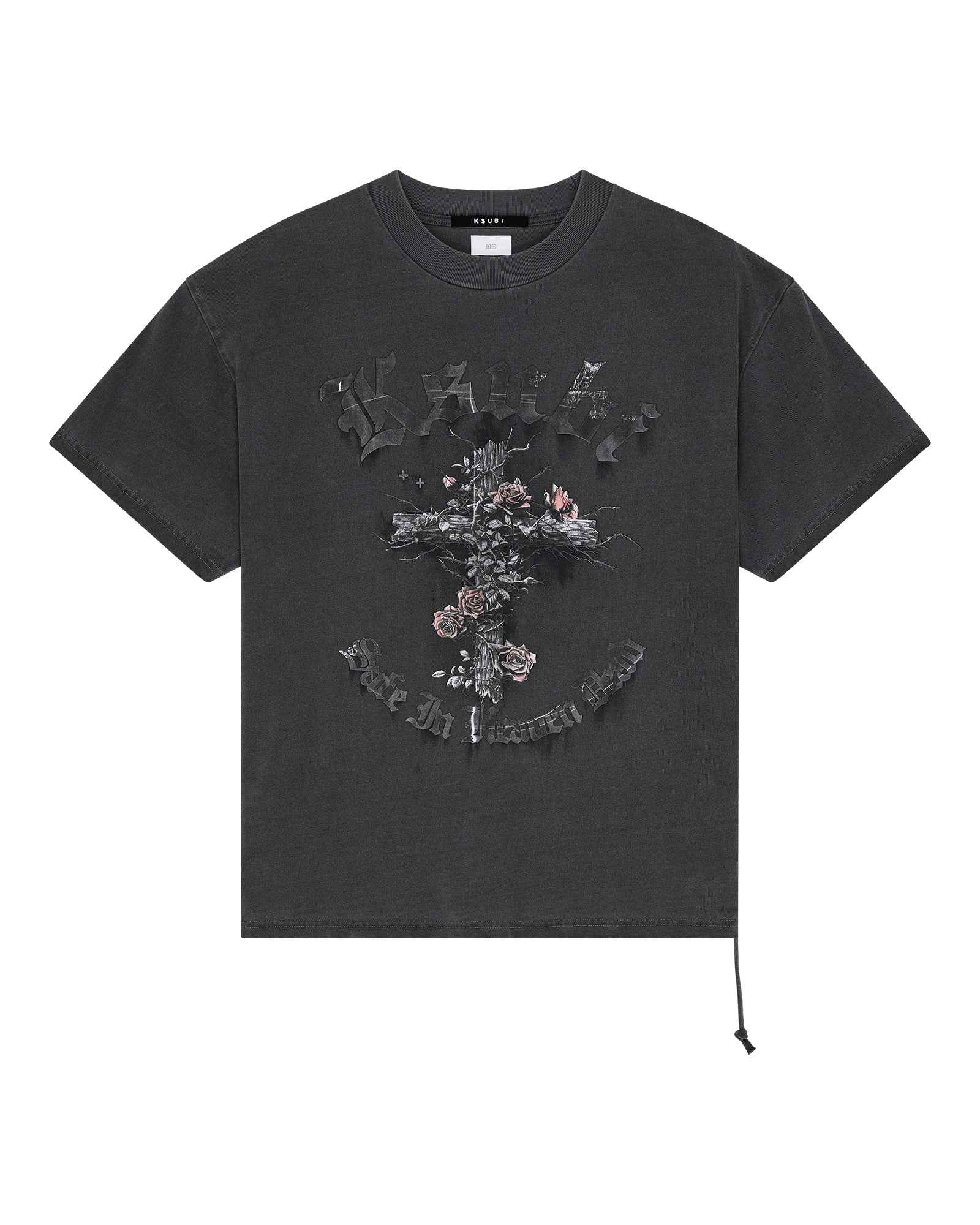 MENS  THORNED EKCESS SS TEE CHARCOAL OVERSIZED TEES