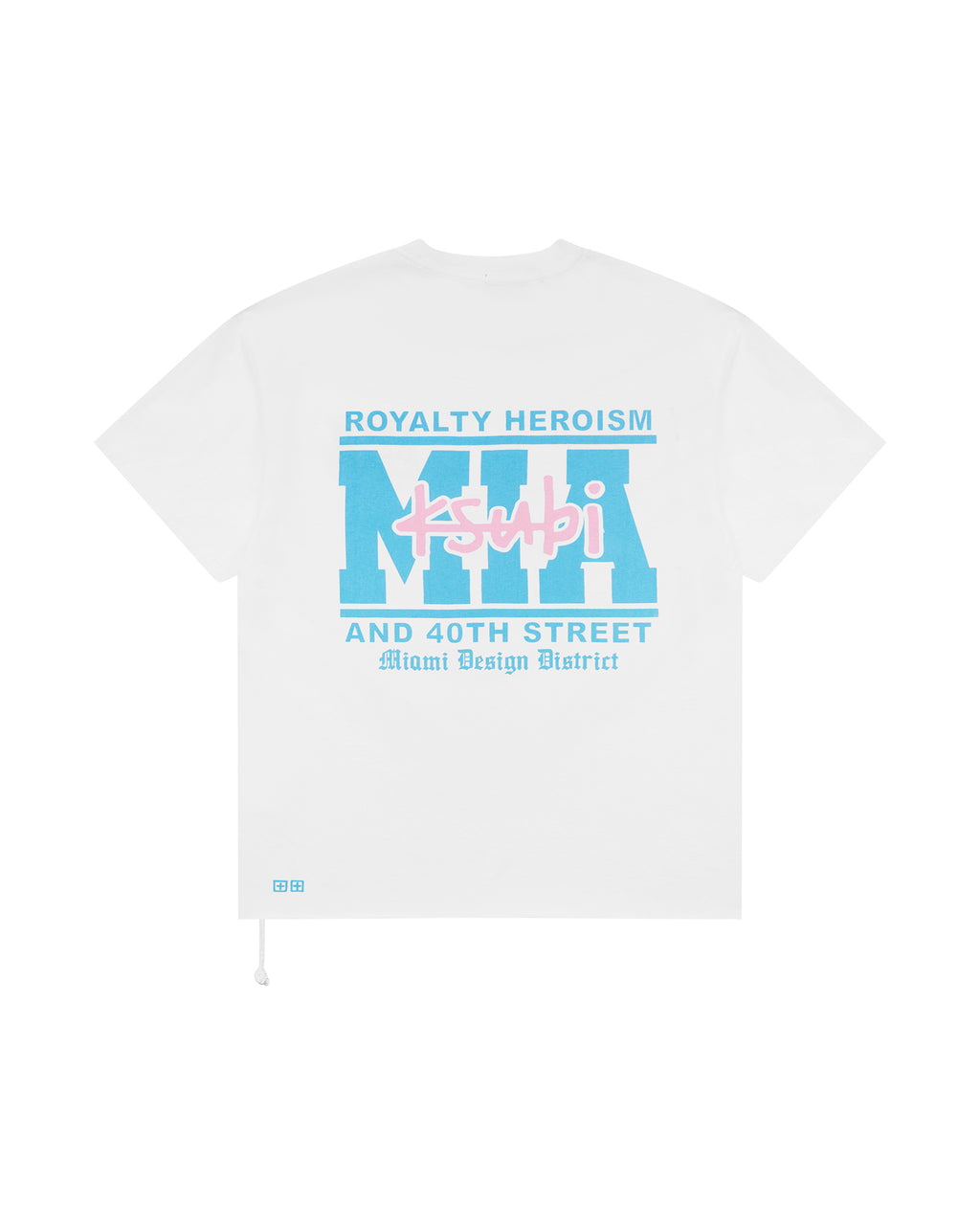 Mens Miami And The Streets Ss Biggie Tee White Oversized Tees - White