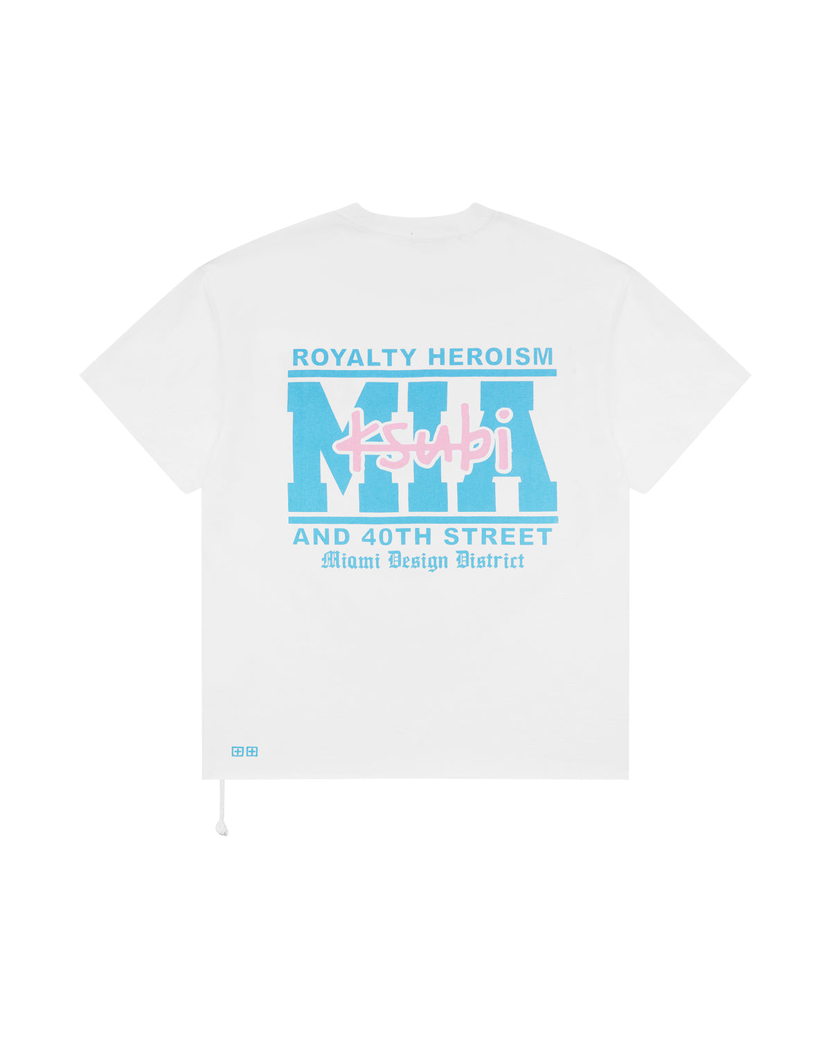 Mens Miami And The Streets Ss Biggie Tee White Oversized Tees - White
