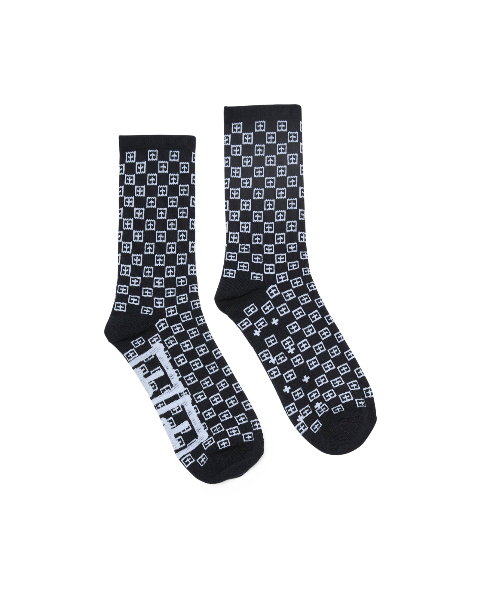 T BOX MONOGRAM KSOCKS BLACK