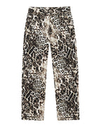 Mens Mowalola Anti K Cheetah Relaxed Denim Jeans - Multi Colour