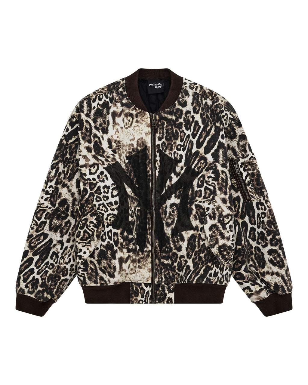 Womens Mowalola Bomber Cheetah Trashed Oversized Jackets - Multi Colour