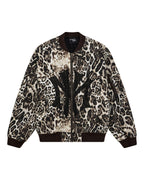 Womens Mowalola Bomber Cheetah Trashed Oversized Jackets - Multi Colour