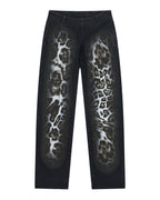 WOMENS MOWALOLA JEAN BLACK CHEETAH DENIM JEANS