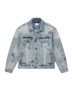Mens Oh G Jacket Bunker Blue Noize Oversized Jackets - Denim