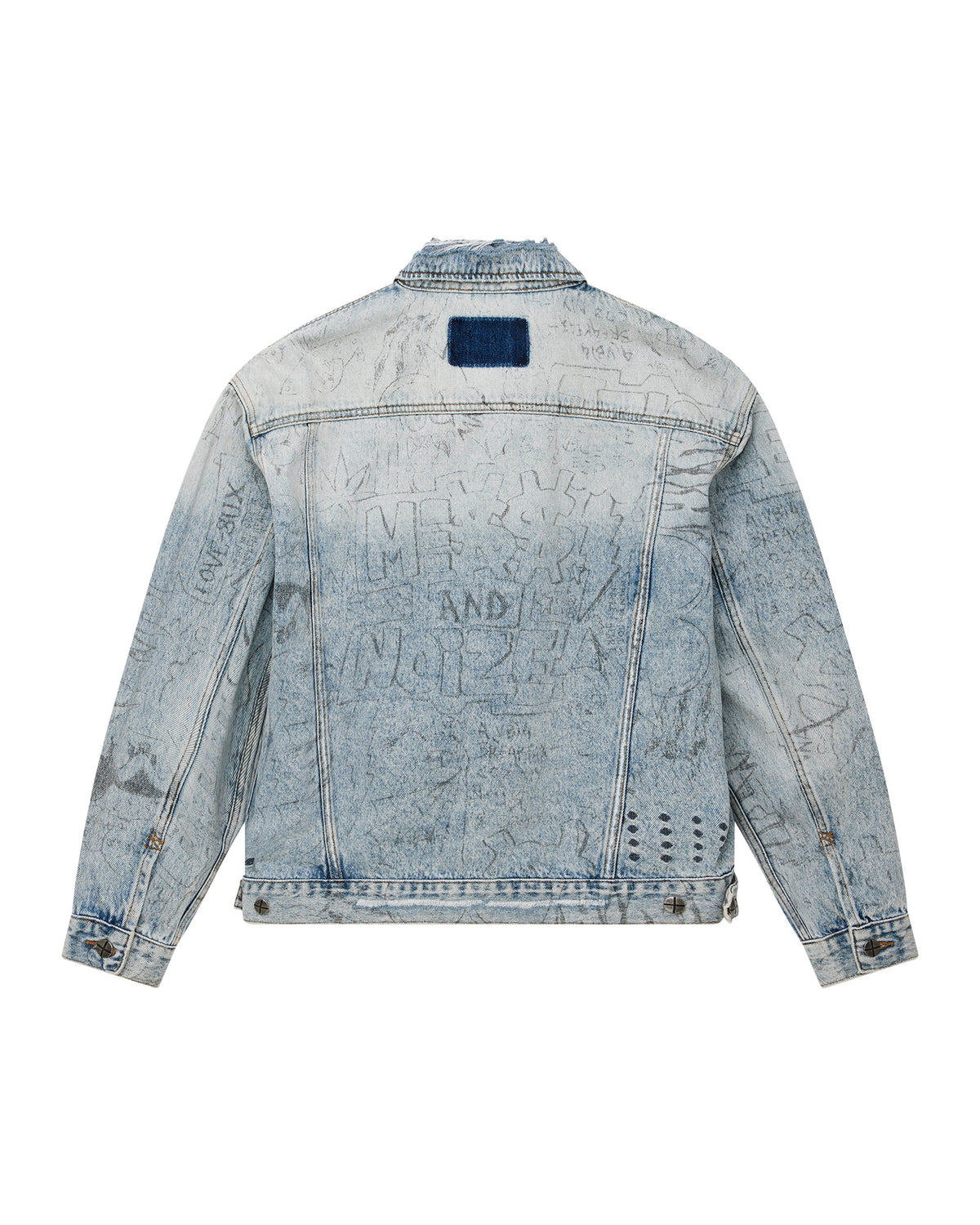 Mens Oh G Jacket Bunker Blue Noize Oversized Jackets - Denim