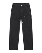 Mens Operator Pant Jasper Black Relaxed Denim Jeans - Black