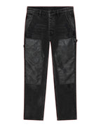 Mens Operator Pant Torqued Black Relaxed Denim Jeans - Black
