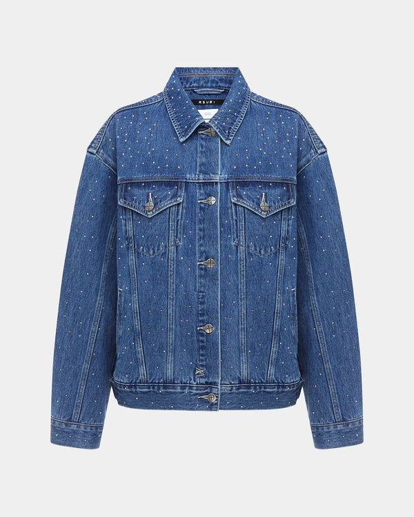 Oversized Jacket Token Krystal - Blue Denim | Ksubi ++