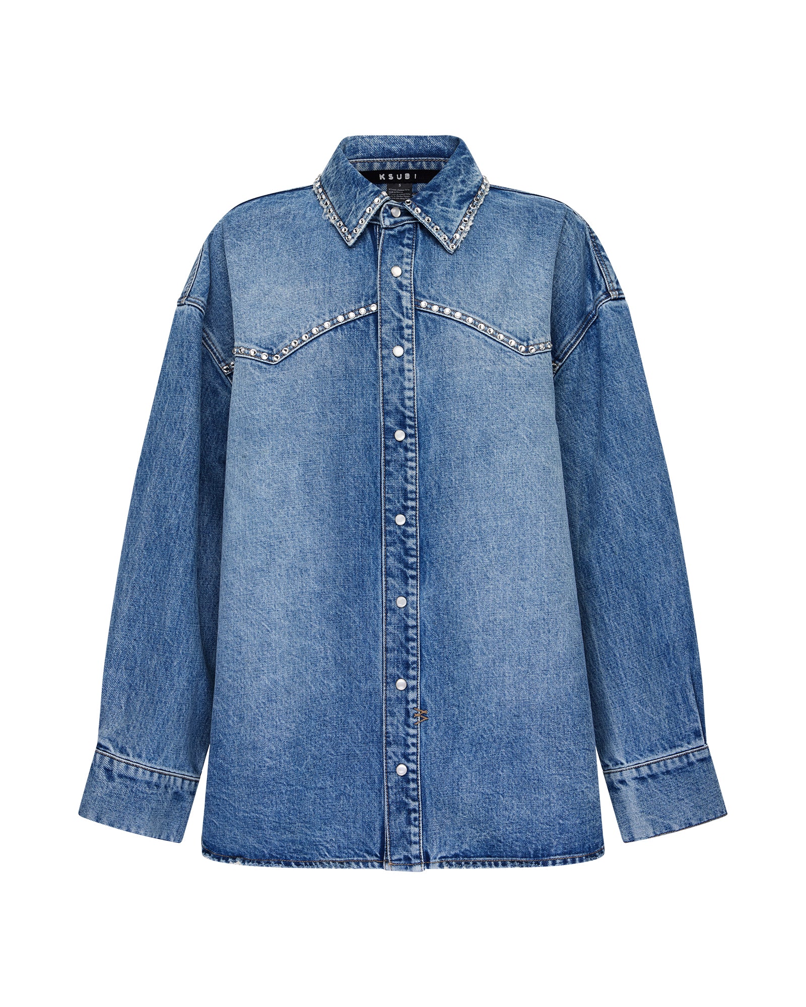 Womens Oversized Denim Ls Shirt Maverik Krystal Shirts | Ksubi ++