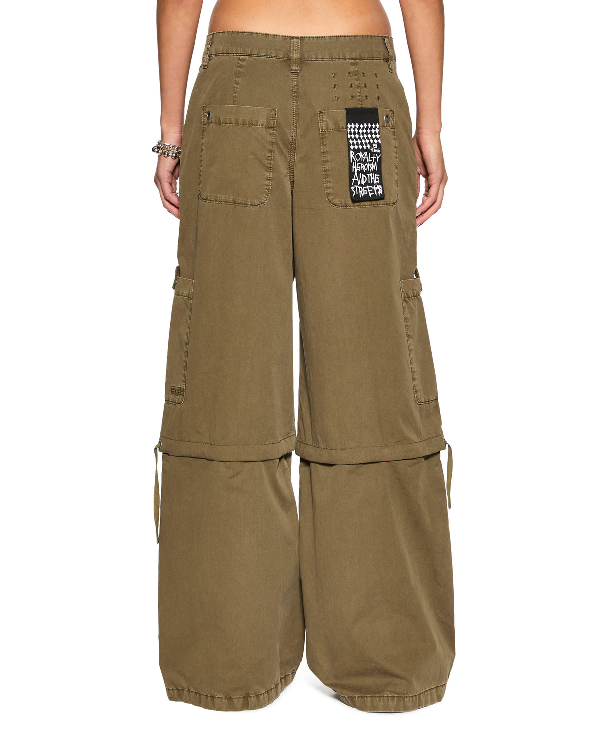 WOMENS BAGGY CARGO KHAKI PANTS