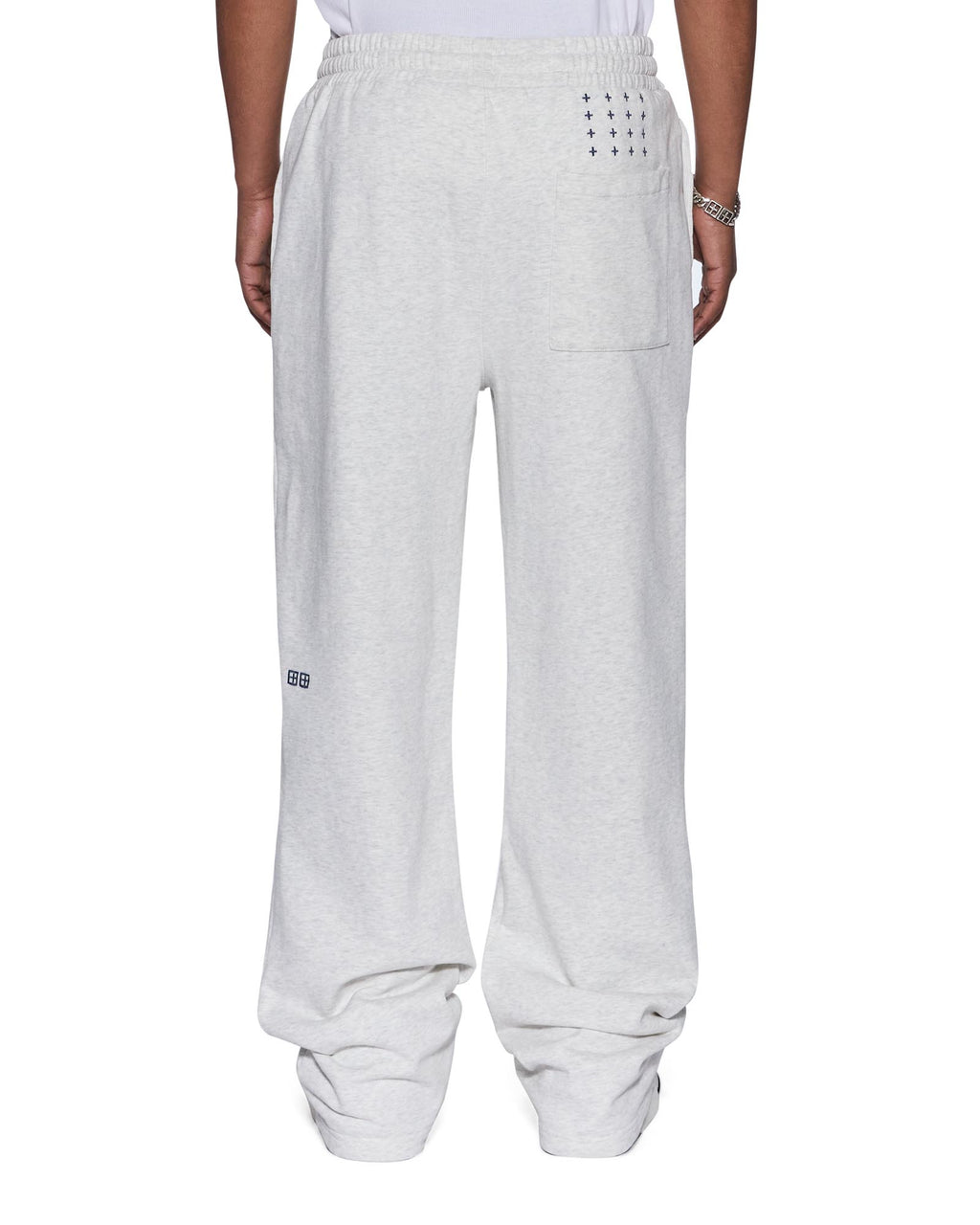 Mens Club Synthesis Trak Pant Snow Marle Regular Pants - Grey
