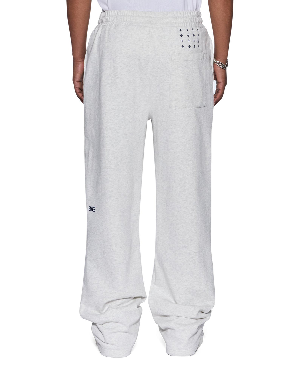 Mens Club Synthesis Trak Pant Snow Marle Regular Pants - Grey