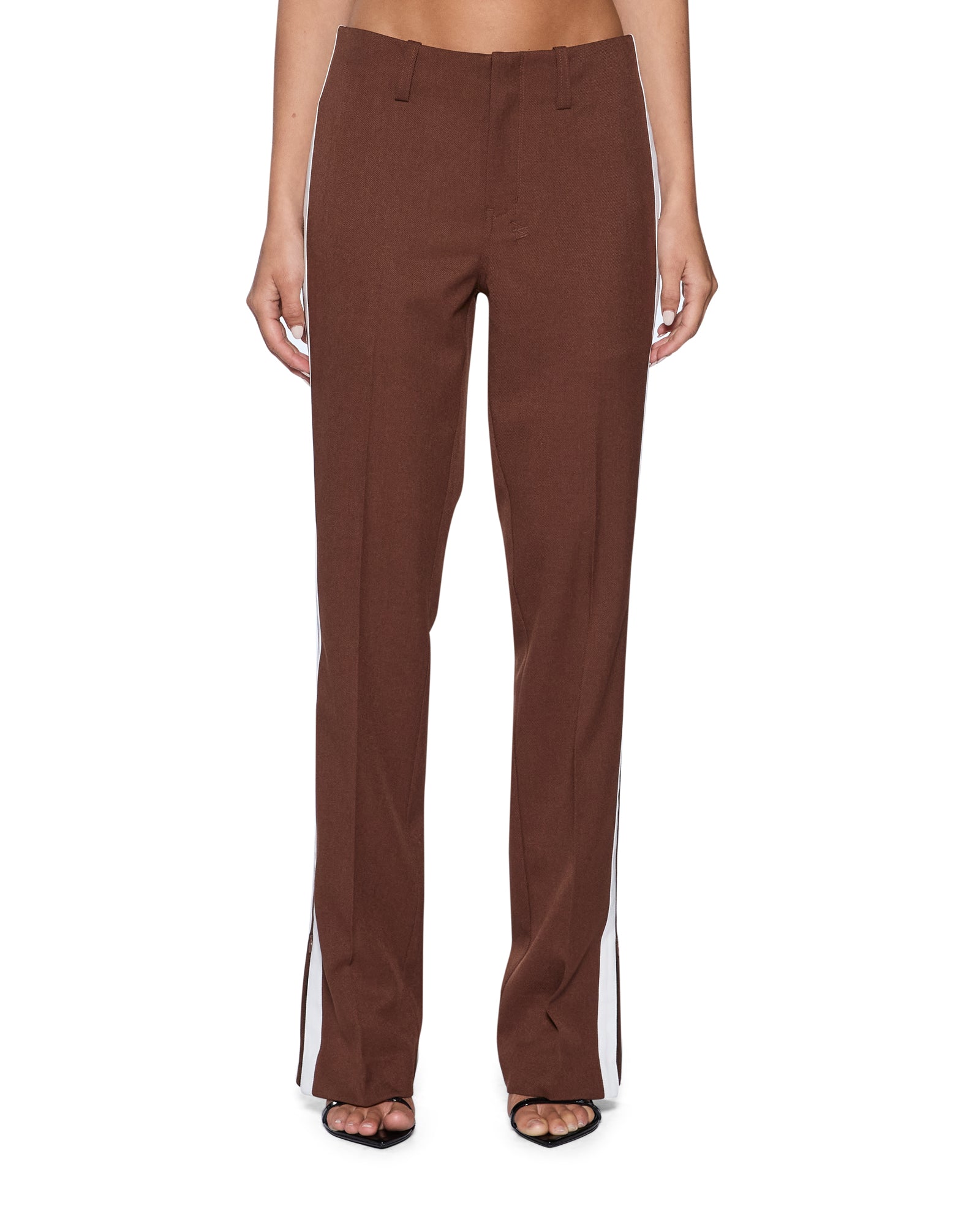 WOMENS DARE STRAIGHT TROUSER CHOCOLATE STRAIGHT PANTS