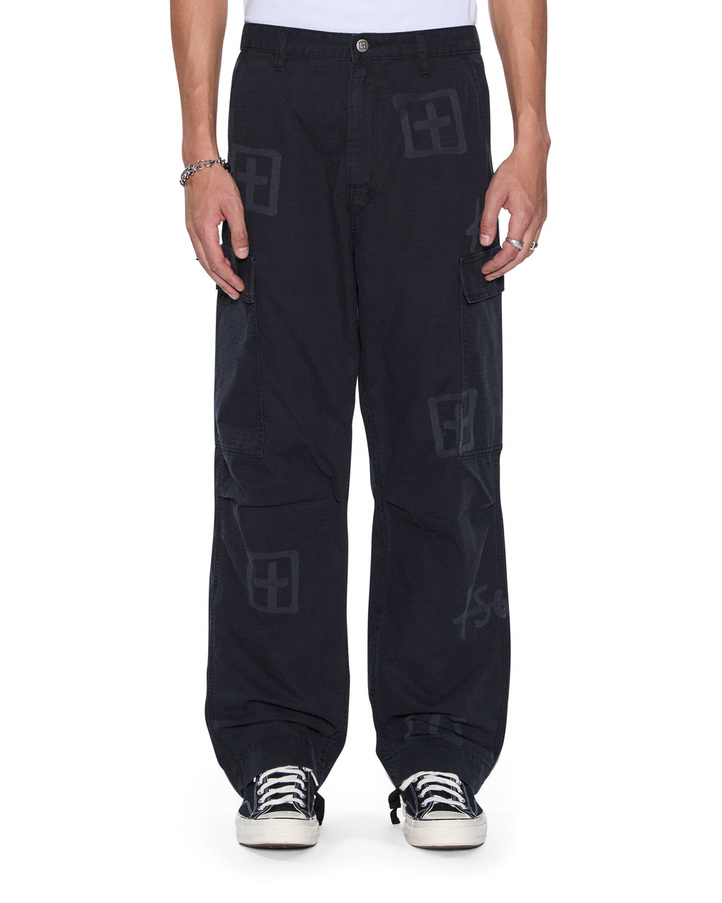 Mens Fugitive Cargo Pant Kash Box Straight Pants - Black