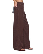 Womens Low Rider Choc Cord Straight Pants - Brown