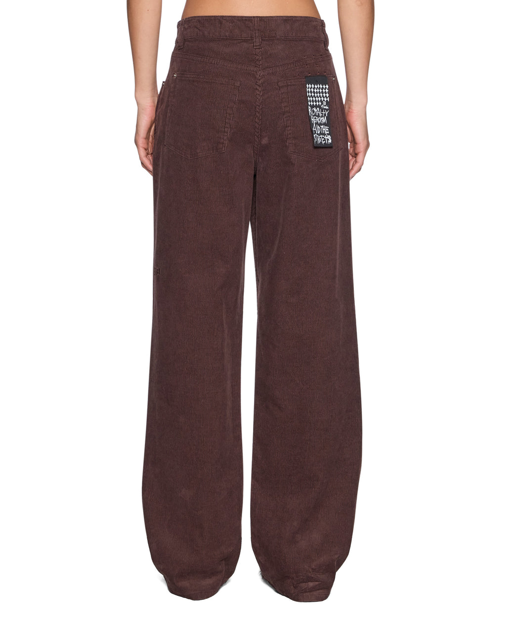 Womens Low Rider Choc Cord Straight Pants - Brown