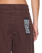 Womens Low Rider Choc Cord Straight Pants - Brown