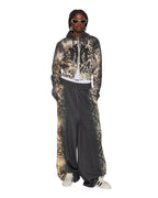 Womens Mowalola Trakpant Black Cheetah Wide Pants - Black