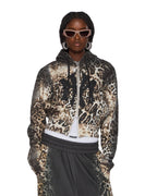 WOMENS MOWALOLA ZIP HOODIE CHEETAH FLEECE