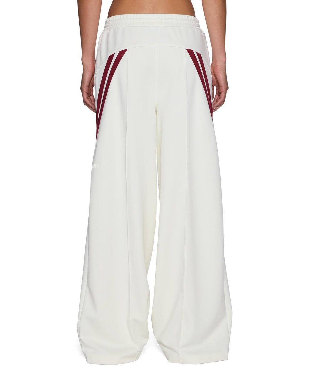 Womens Origin Trackpant Off White Burgundy Relaxed Pants - Beige