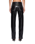 Womens Pinup Pant Patent Croc Black Straight Pants - Black