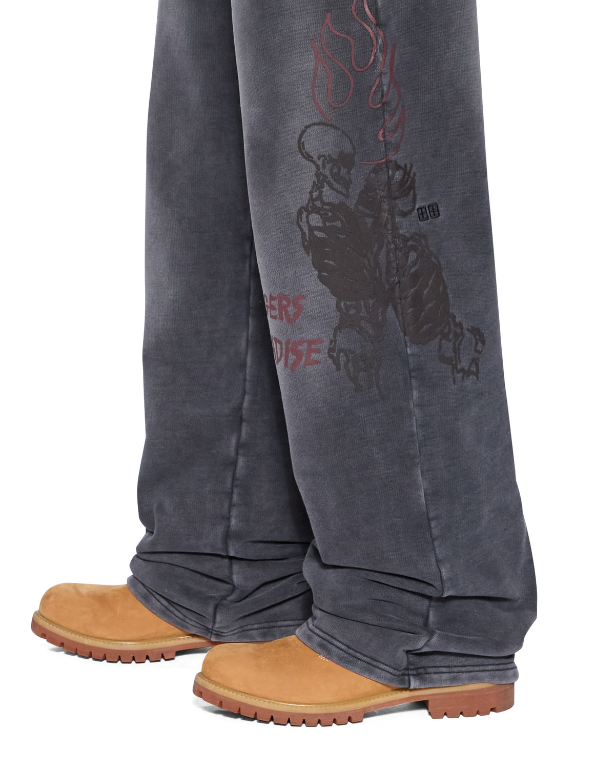 Mens Skool Tunnel Trak Pant Charcoal Fade Regular Pants - Grey