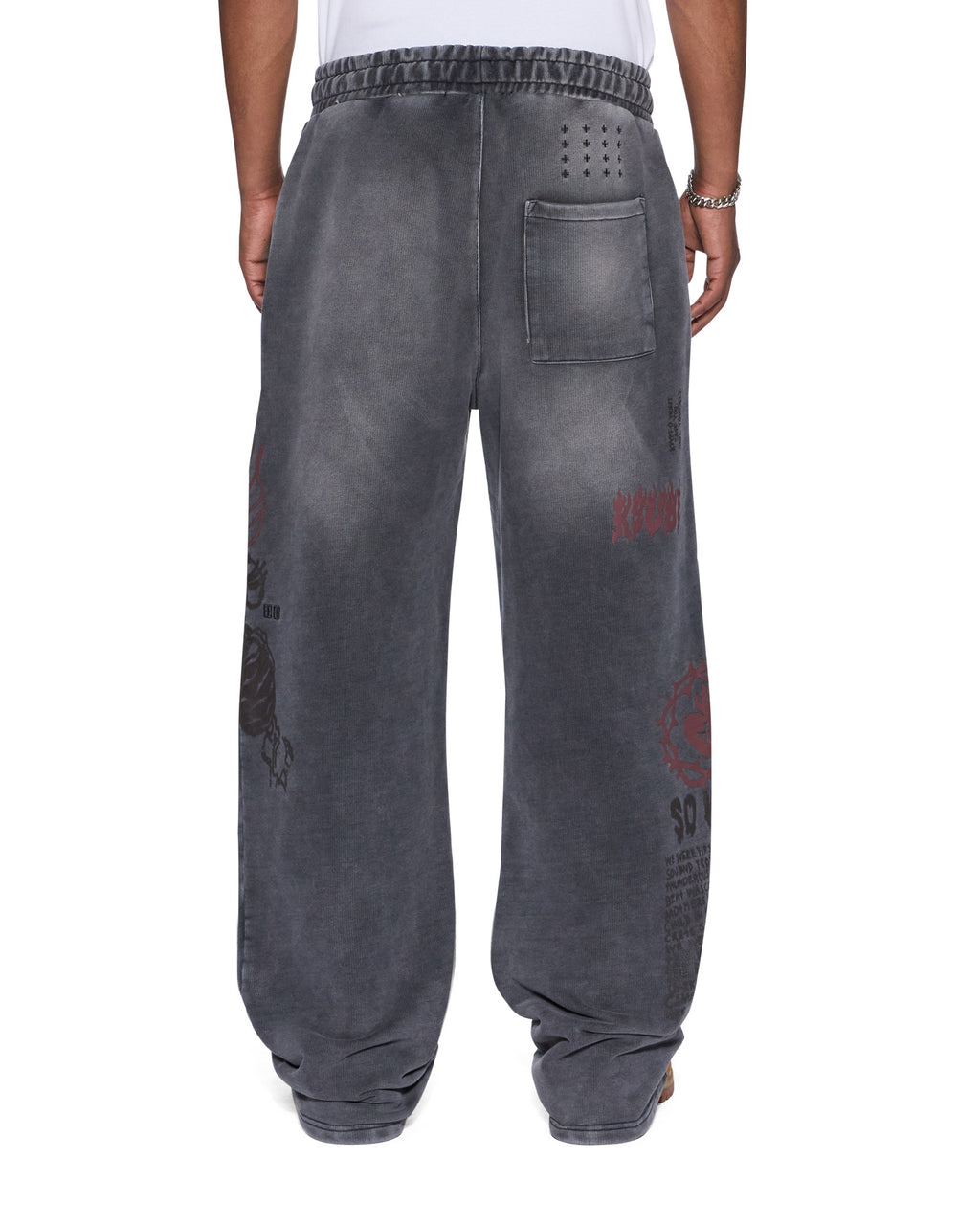 Mens Skool Tunnel Trak Pant Charcoal Fade Regular Pants - Grey