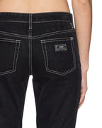 Womens Soho Lo Flocked Black Slim Denim Jeans - Black