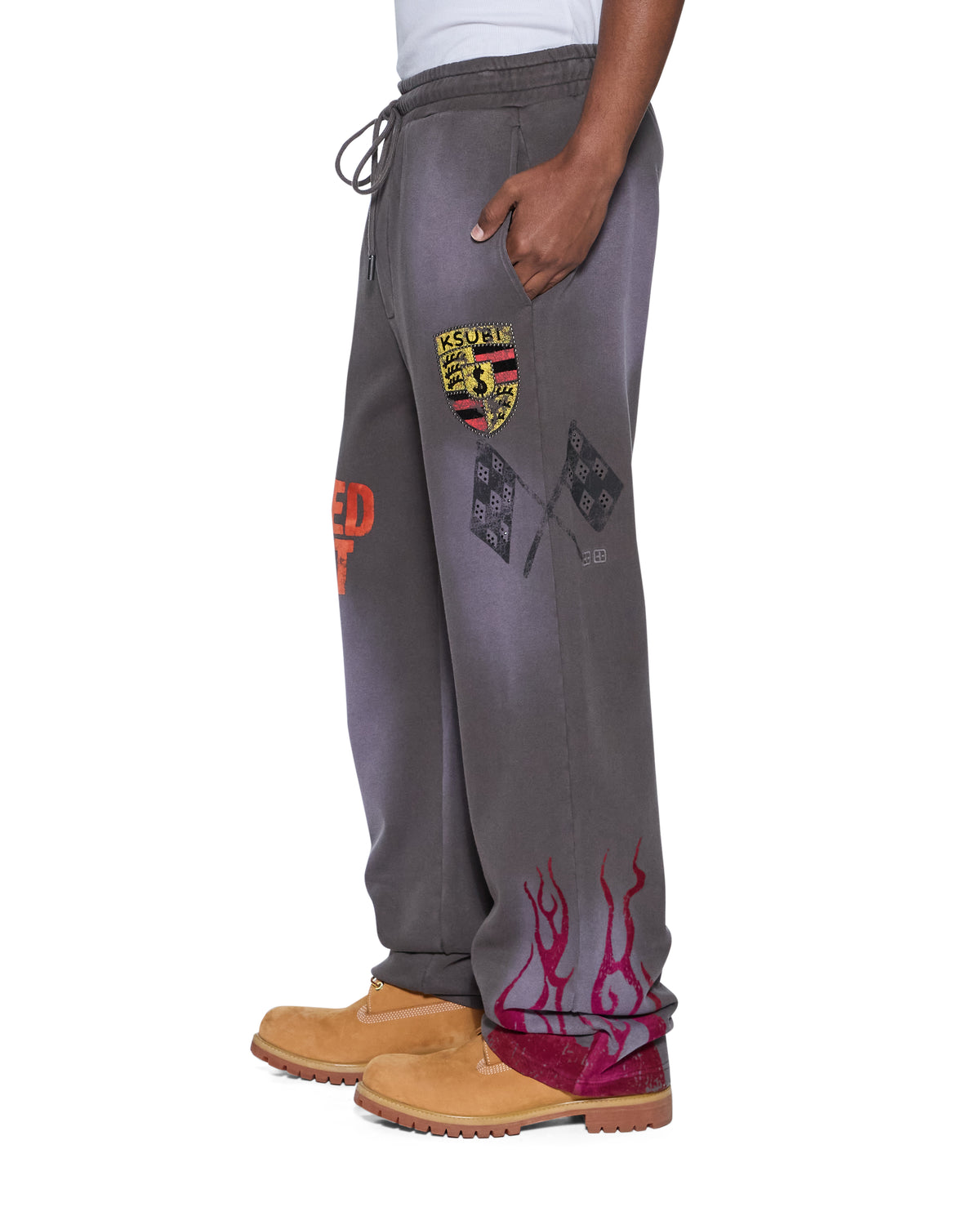Mens Speedrat Synthesis Trak Pant Charcoal Regular Pants - Grey